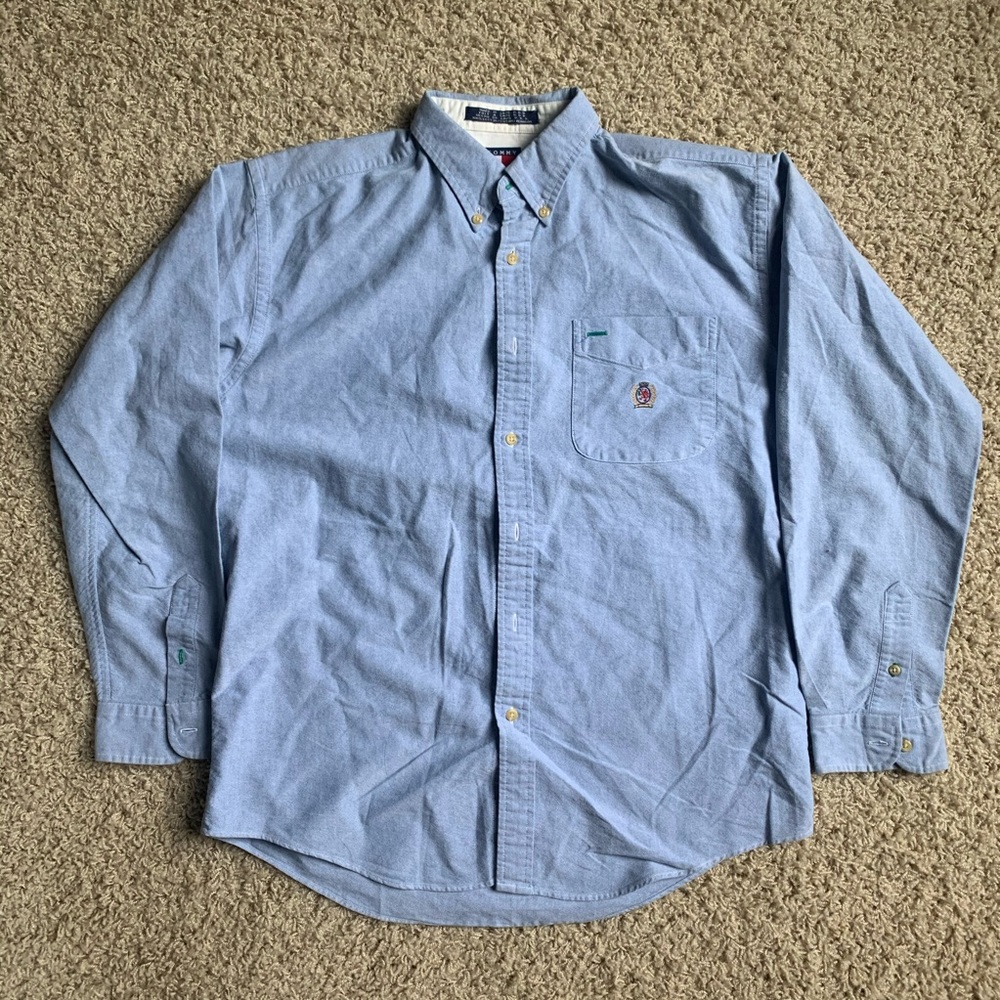 Vintage Tommy Hilfiger Oxford Burton-Up